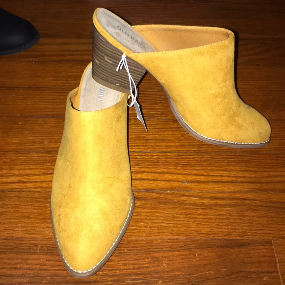 Yellow Suede Heels